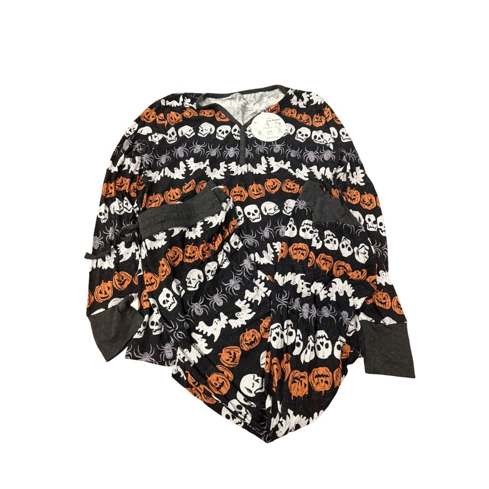 Little Sleepies Halloween‎ Spooktacular Bamboo Henley Jogger Pajama Set M NWT
